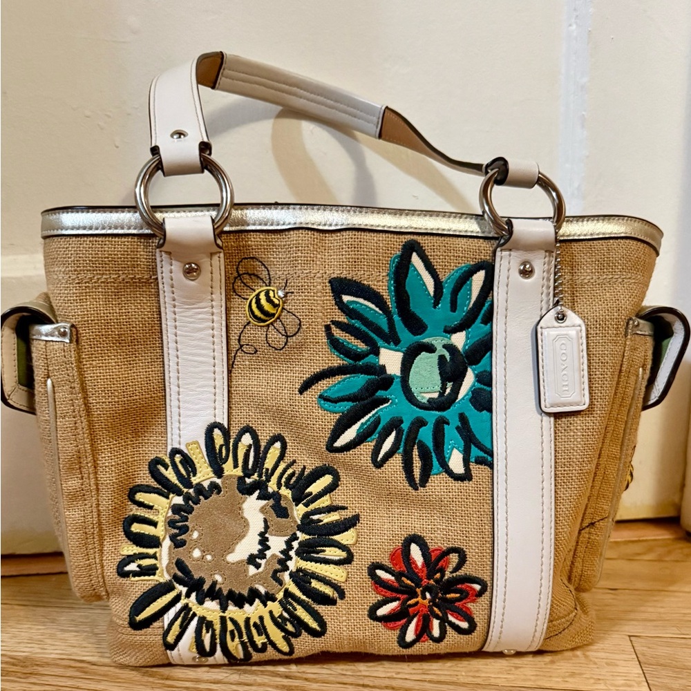 Coach 2005 Limited Edition Flower and Bumblebee Tote (Like New)